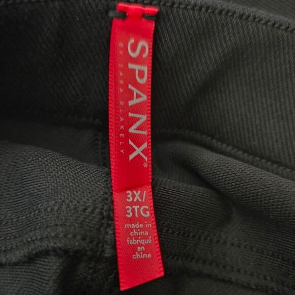 Spanx The Perfect Pant Slim Straight Closet Staple Black Faux Pocket Pants 3X - Picture 3 of 4